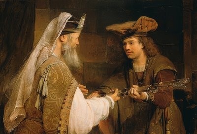 Ahimelech consegna a Davide la spada di Golia da Aernt de Gelder