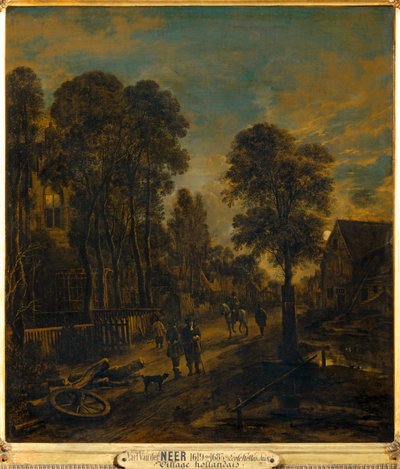 Villaggio attraversato da una strada ... da Aert van der (after) Neer