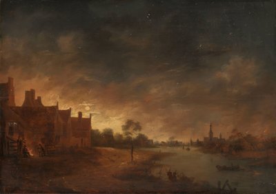 Veduta del fiume al chiaro di luna da Aert van der Neer (copy after)