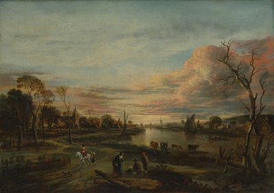 Paesaggio al tramonto da Aert van der Neer