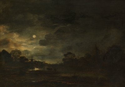 Paesaggio al chiaro di luna da Aert van der Neer