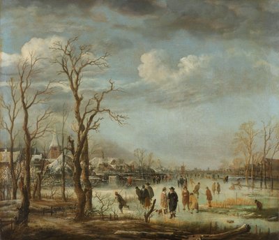 Veduta del fiume in inverno da Aert van der Neer
