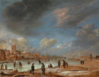 Veduta del fiume in inverno, 1655-60 da Aert van der Neer