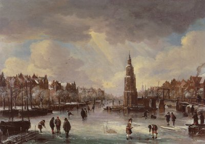 Città su un Fiume Ghiacciato da Aert van der Neer