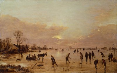 Paesaggio invernale al tramonto da Aert van der Neer