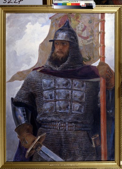 Ritratto di Alessandro Nevsky, gran principe di Novgorod e Vladimir (1220-1263) da Afanasiy Yefremovich Kulikov