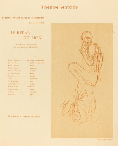 Il pasto del leone da after Auguste Rodin