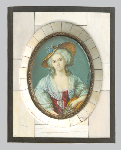 Slovacco: Signora col cappello da after Élisabeth Louise Vigée Le Brun