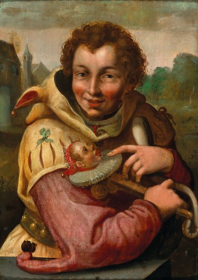 Giullare con marotte secondo Goltzius da after Hendrik Goltzius