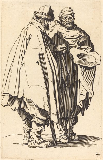Mendicante cieco e compagno da After Jacques Callot