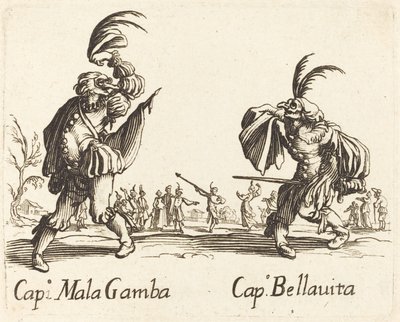 Cap. Mala Gamba e Cap. Bellavita da After Jacques Callot