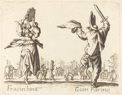 Fracischina e Gian Farina da After Jacques Callot