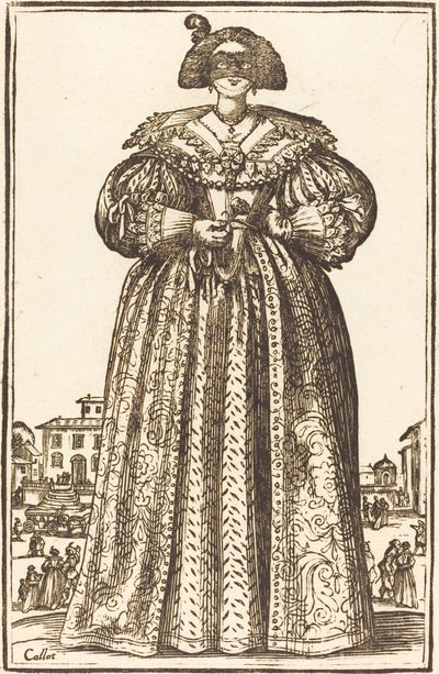 Nobile Donna Mascherata da After Jacques Callot