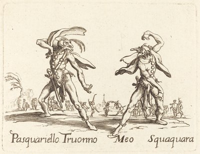 Pasquariello Truonno e Meo Squaquara da After Jacques Callot