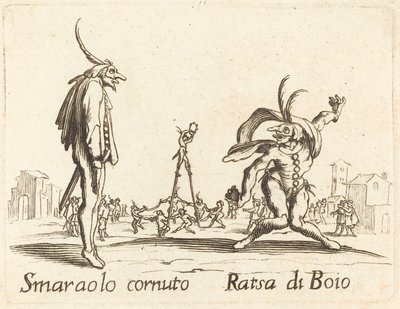 Smaralo Cornuto e Ratsa di Boio da After Jacques Callot