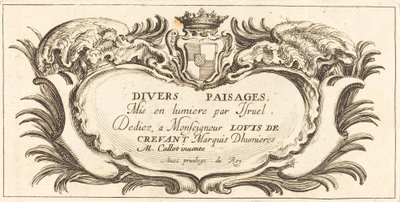Pagina del titolo per "Vari paesaggi" da After Jacques Callot