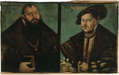 Johann Friedrich I, il Magnanimo, Elettore di Sassonia e Johann Ernst di Sassonia da after Lucas Cranach the Elder
