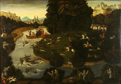 Caccia al cervo da after Lucas Cranach the Elder