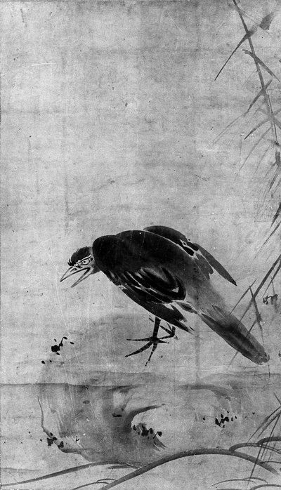 Corvo su una Roccia, probabilmente XIX secolo da after Sesson Shūkei