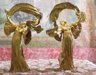 Figure danzanti da un centrotavola, Sèvres, 1900 (bronzo dorato) da Agathon Leonard