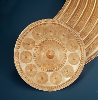 Collare, Ardcrony, Contea di Tipperary, Tarda Età del Bronzo, 800-700 a.C. (oro) (dettaglio) da Age Bronze