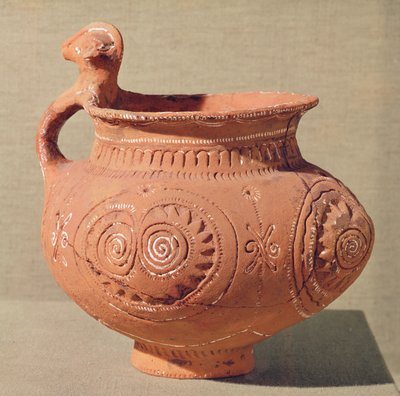 Vaso funerario con manico antropomorfo da Age Bronze