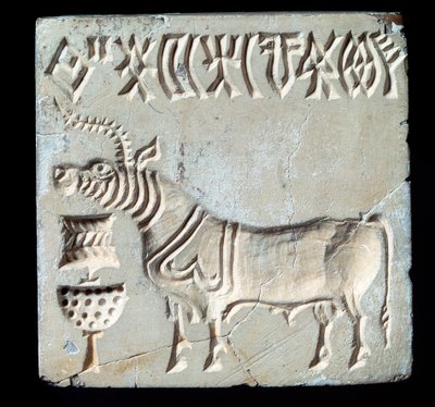 Sigillo di pietra, da Mohenjo-daro, XXVI-XXV secolo a.C. (Età del Bronzo) da Age Bronze