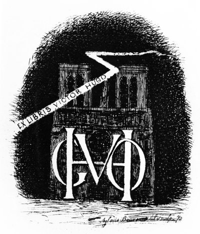 Ex-libris per Victor Hugo da Aglaüs Bouvenne