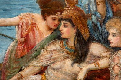 La fuga di Antonio e Cleopatra dalla battaglia di Azio, c.1897 da Agnes Pringle