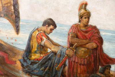 La fuga di Antonio e Cleopatra dalla battaglia di Azio, c.1897 da Agnes Pringle