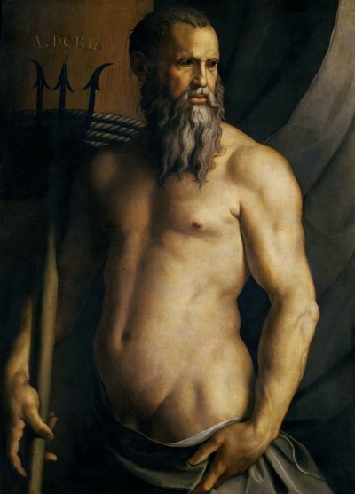Ritratto di Andrea Doria come Nettuno, ca. 1545 da Agnolo Bronzino