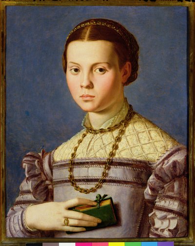 Ritratto di una giovane ragazza con un libro (c.1545) da Agnolo Bronzino