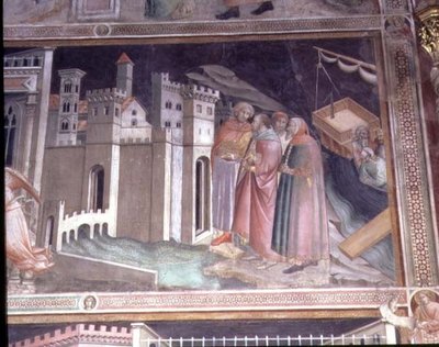 La Leggenda della Sacra Cintola, dettaglio dalla Vita della Vergine dalla Cappella della Sacra Cintola da Agnolo Gaddi
