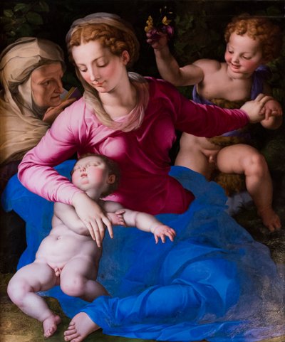 Madonna e Bambino dormiente, Santa Elisabetta e San Giovannino da Agnolo Bronzino