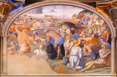 Il passaggio del Mar Rosso, di Agnolo Bronzino (1540-1545) (affresco) da Agnolo Bronzino