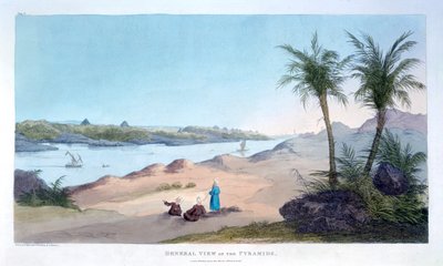 Vista generale delle Piramidi, Egitto, 1820 da Agostino Aglio