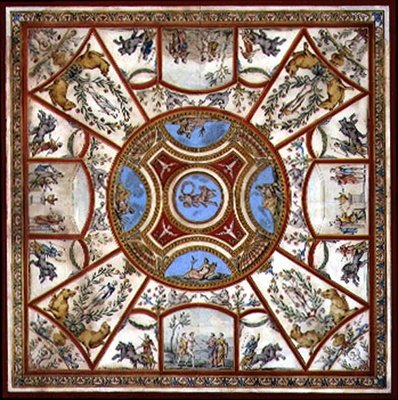 Progetto per il soffitto della sala colazione dipinta a Kedlestone Hall, Derbyshire, c.1760 da Agostino Brunias