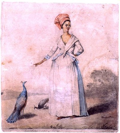 Signora con pavone, c.1770 da Agostino Brunias