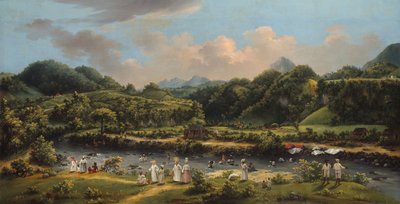 Veduta sul Fiume Roseau, Dominica da Agostino Brunias