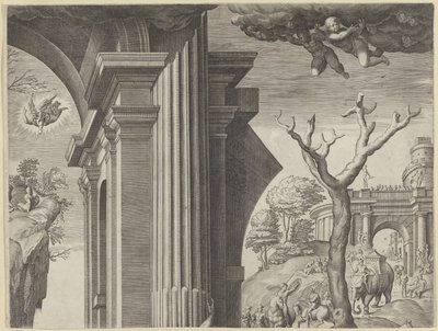 Adorazione dei Magi (parte in alto a destra) da Agostino Carracci
