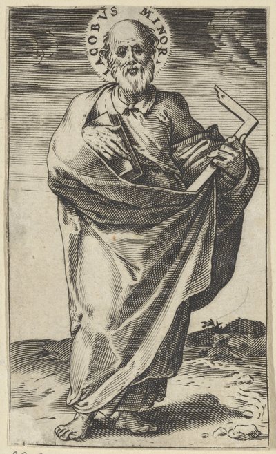 Apostolo Giacomo il Minore con libro e squadra da Agostino Carracci