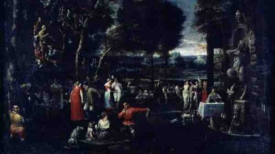 Festa campestre o Festa milanese, c.1584 da Agostino Carracci