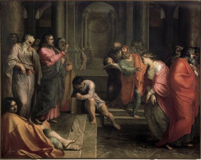 Gesù Cristo e la donna adultera da Agostino Carracci