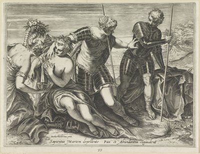 Marte allontanato da Minerva da Agostino Carracci