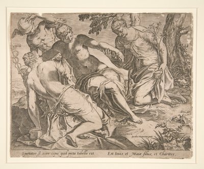 Mercurio e le Tre Grazie da Agostino Carracci