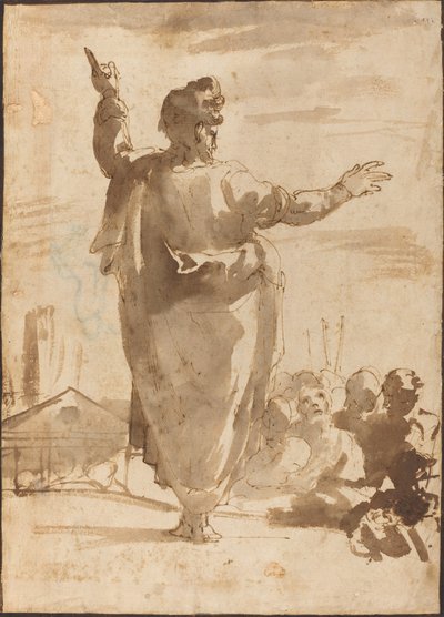 San Paolo che Predica da Agostino Carracci