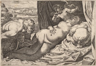 Satiro e Ninfa da Agostino Carracci