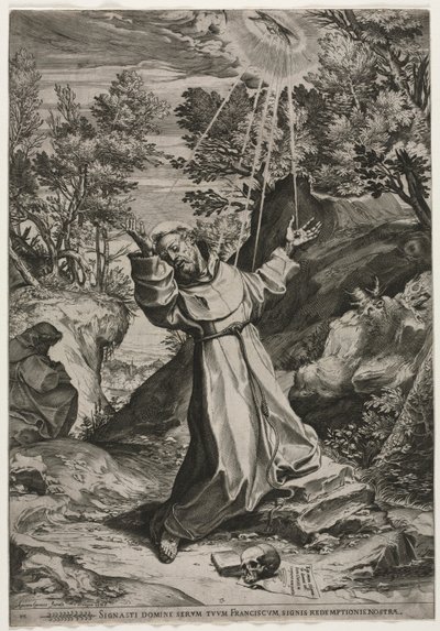 San Francesco riceve le stimmate da Agostino Carracci