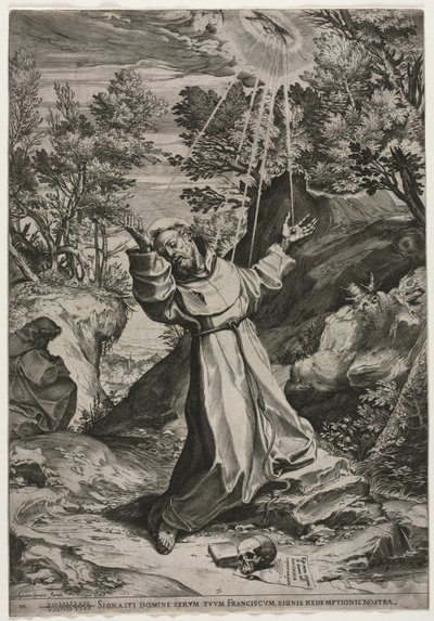 San Francesco riceve le stimmate, 1586 da Agostino Carracci