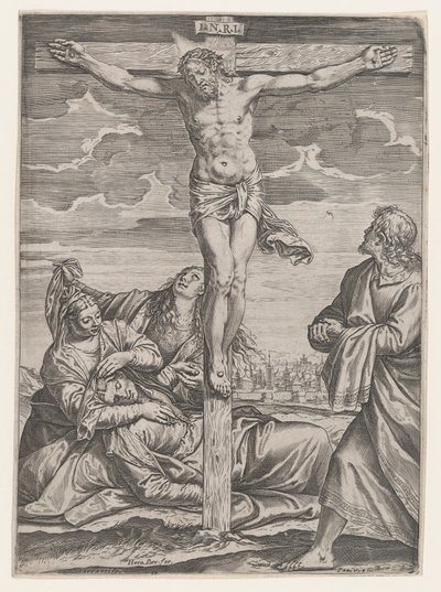 La Crocifissione, 1582 da Agostino Carracci